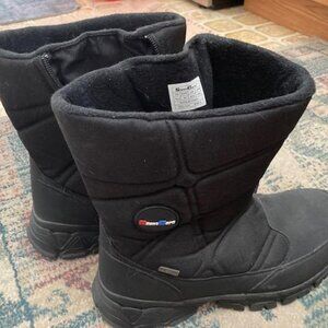 New w/tags Silent Care Mid-Calf Winter Snow Boots Men's 10.5 Black Side Zip